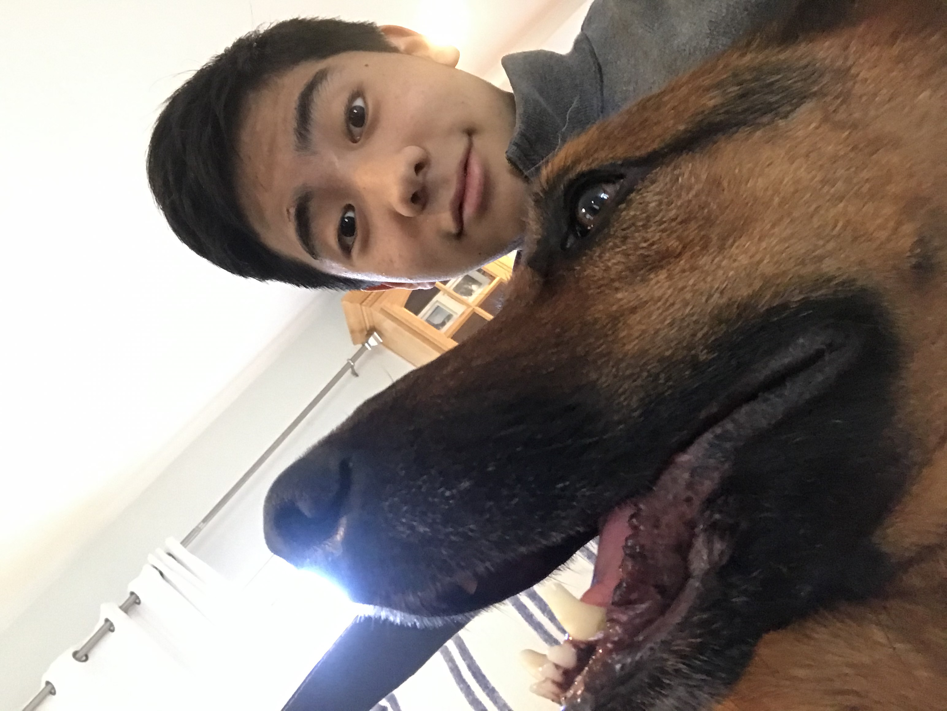 Picture of me with a dog